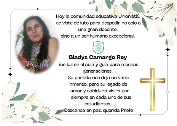 fallecimiento profe Gladys