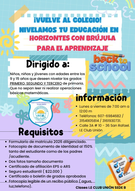 Matrículas Horizontes con Brújula 2026